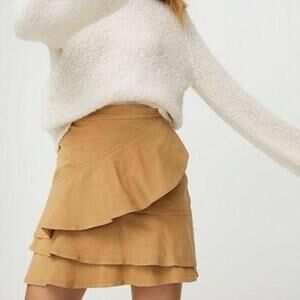 Aritzia Sunday Best Tie-Front Whitney Ruffle Mini Skirt